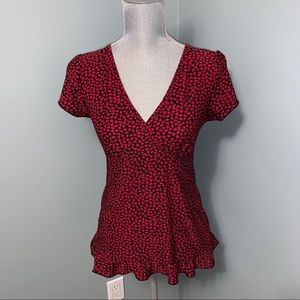 MARILYN MONROE Intimates heart print valentines pajama top shirt size XS